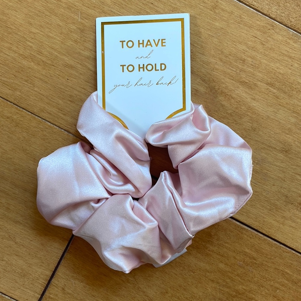 *NWT* Pink Satin Scrunchie